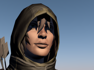 archer woman rigged animated low-poly 3D मॉडल