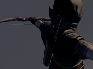 archer woman rigged animated low-poly 3D मॉडल