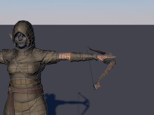 archer woman rigged animated low-poly 3D मॉडल