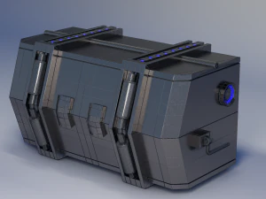 crate scifi - pbr asset low-poly low-poly 3D Model