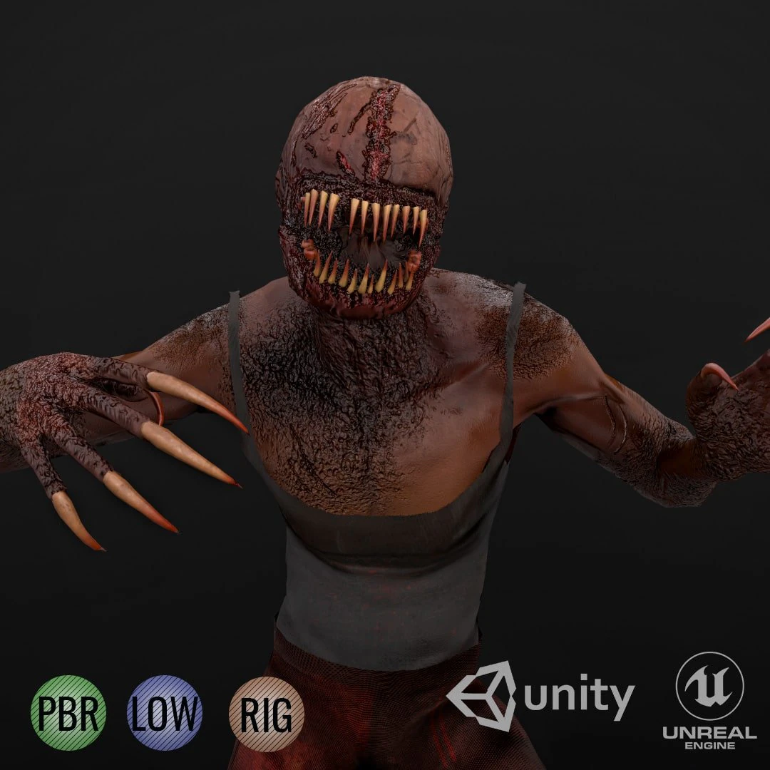 headshell monster 3D Model .c4d .max .obj .3ds .fbx .stl .blend 