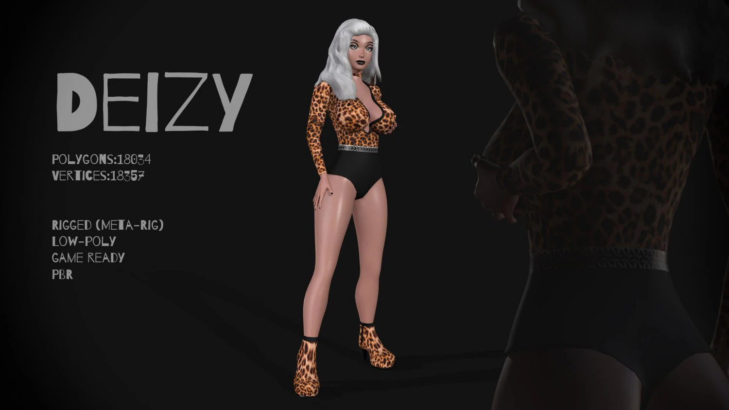 deizy lady 3D Model .c4d .max .obj .3ds .fbx .stl .blend
