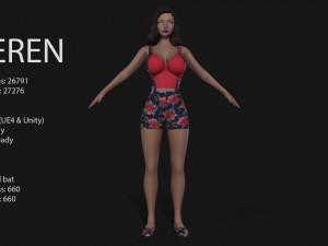 keren style iii girl 3D Модель