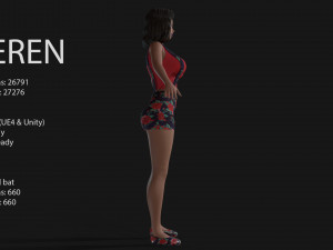 keren style iii girl 3D Модель