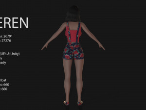 keren style iii girl 3D Модель
