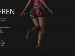 keren style iii girl 3D Модель