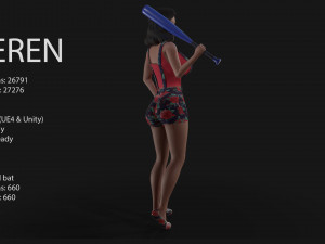 keren style iii girl 3D Модель