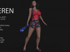 keren style iii girl 3D Модель