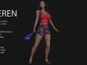 keren style iii girl 3D Model
