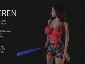 keren style iii girl 3D Модель