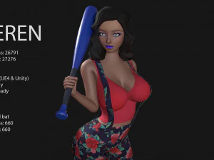 keren style iii girl 3D Model
