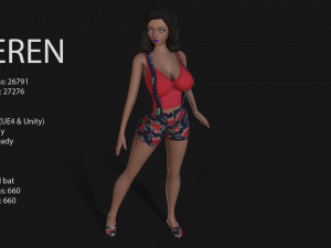 keren style iii girl 3D Модель
