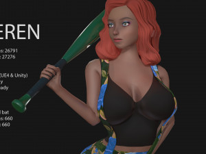 keren style iv girl 3D Model