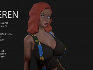 keren style iv girl Model 3D