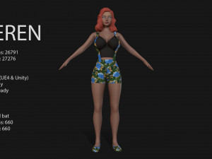 keren style iv girl Model 3D
