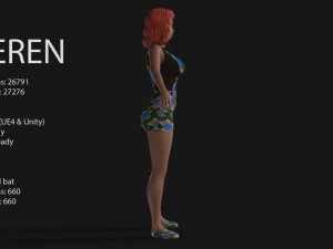 keren style iv girl 3D Model