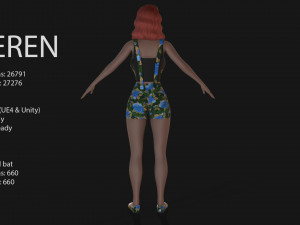 keren style iv girl Model 3D