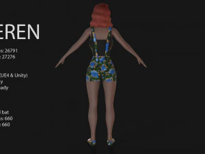 keren style iv girl 3D Model