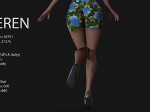 keren style iv girl Model 3D