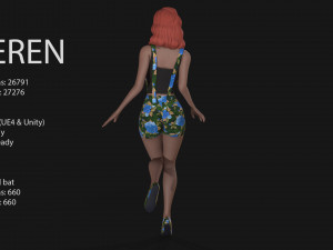 keren style iv girl Model 3D