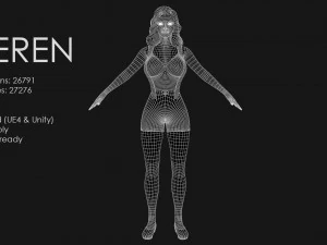 keren style iv girl 3D Model