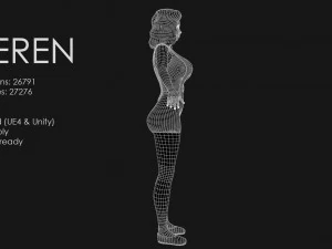 keren style iv girl 3D Model