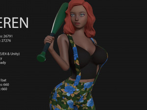 keren style iv girl Model 3D