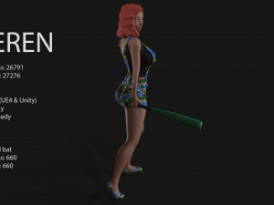 keren style iv girl Model 3D