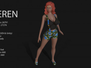 keren style iv girl Model 3D
