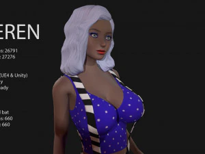 keren style vii girl 3D Model