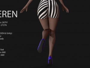 keren style vii girl 3D Model
