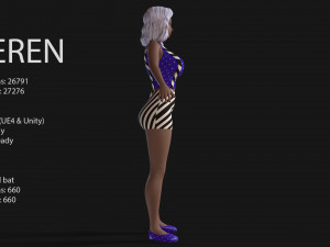 keren style vii girl 3D Model