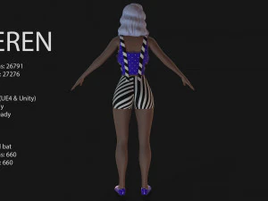 keren style vii girl 3D Model