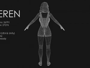 keren style vii girl 3D Model