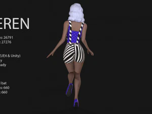 keren style vii girl 3D Model