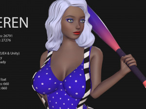 keren style vii girl 3D Model