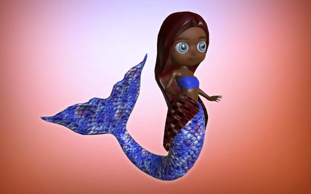 sweet mermaid iv Modelo 3D .c4d .max .obj .3ds .fbx .stl .blend 