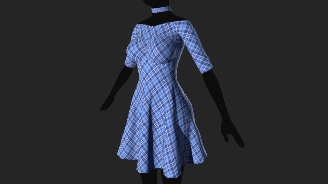 womens dress 2 3D मॉडल .c4d .max .obj .3ds .fbx .stl .blend 