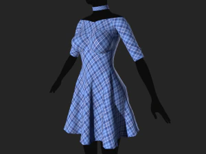 gaun wanita 2 Model 3D