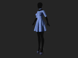 womens dress 2 3D Model