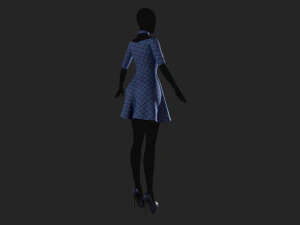 womens dress 2 3D Model