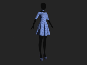 womens dress 2 3D मॉडल