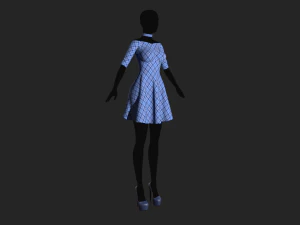 womens dress 2 3D Model