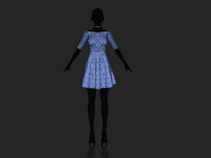 womens dress 2 3D Model