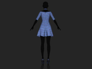 womens dress 2 3D Model