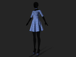 womens dress 2 3D Model