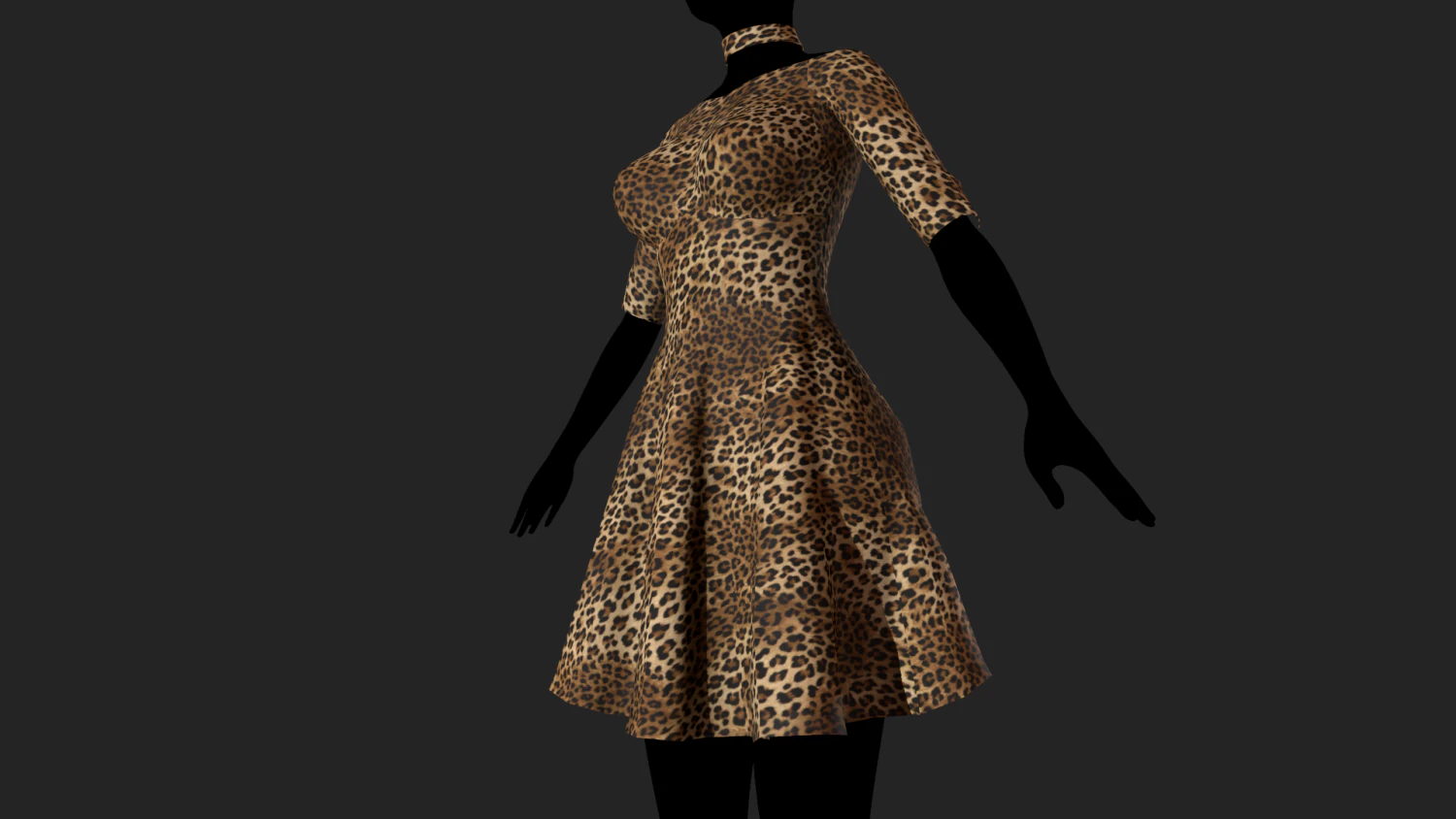 womens dress 3D Model .c4d .max .obj .3ds .fbx .stl .blend 