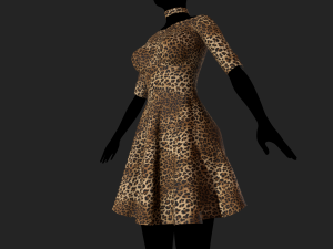 womens dress Modelo 3D