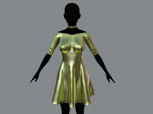 womens dress 3 Model 3D