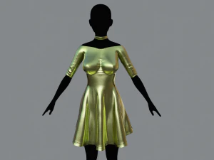 여자 드레스 3 3D 모델